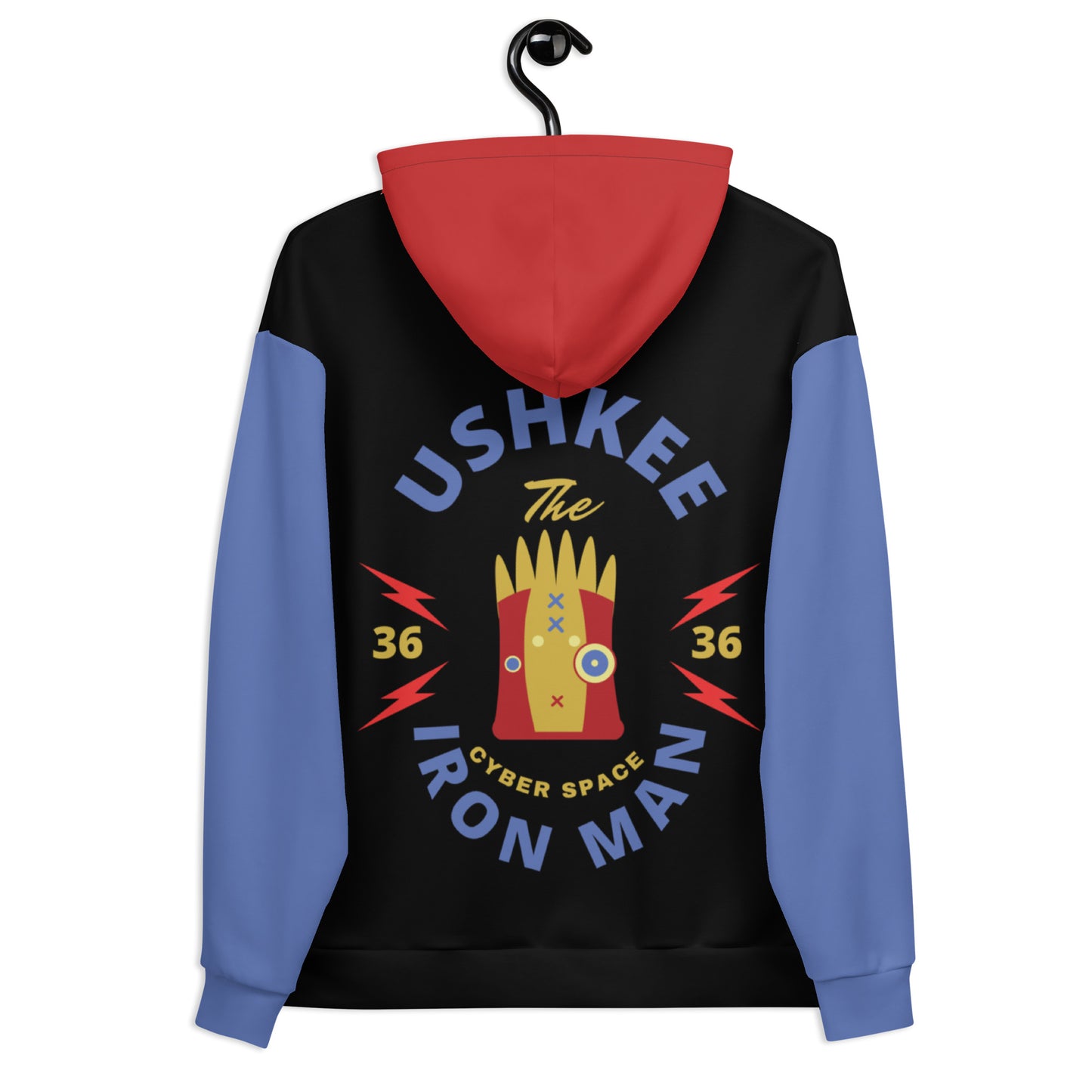 Black Ushkee Iron Man Hoodie 2.0