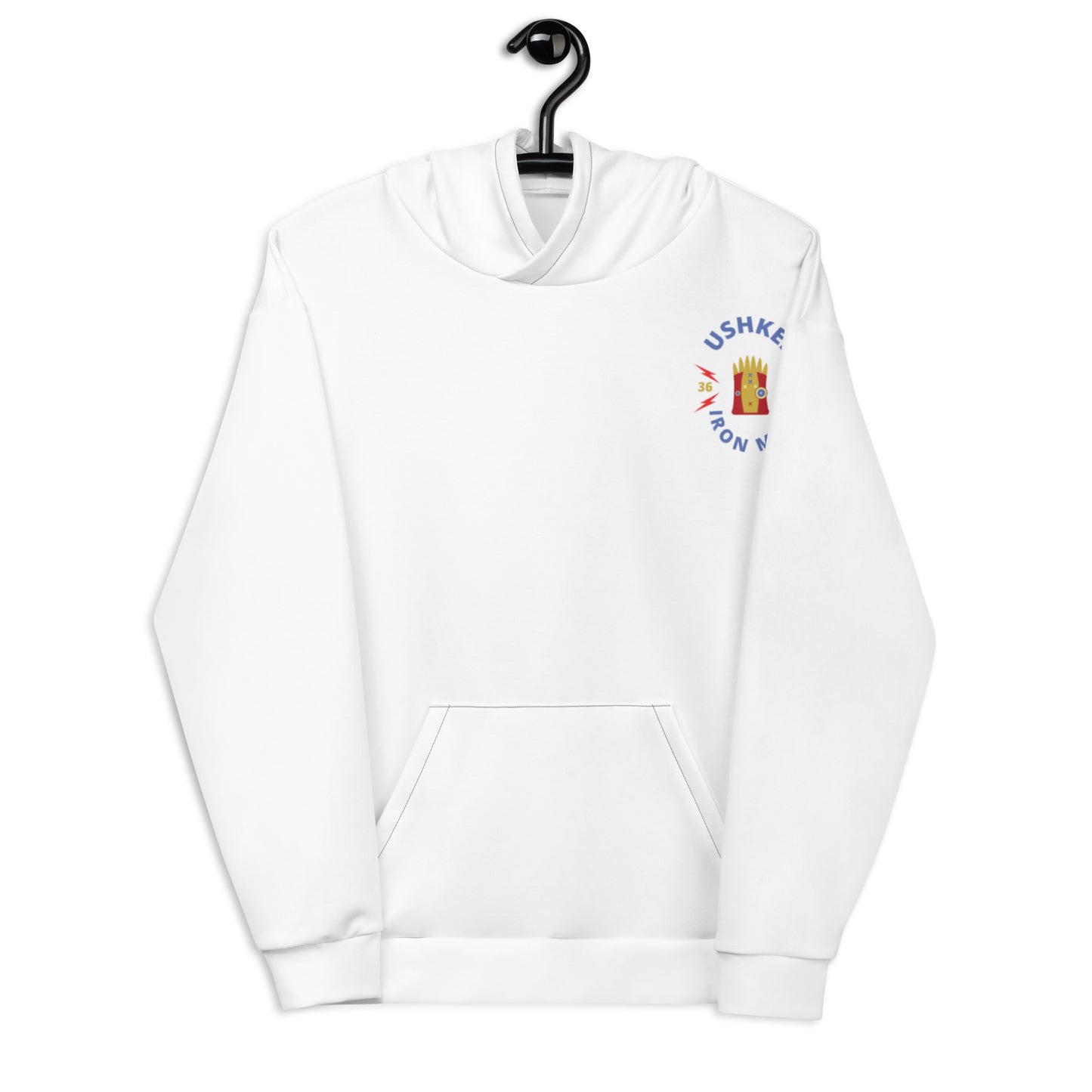 UshKee Iron Man White Hoodie
