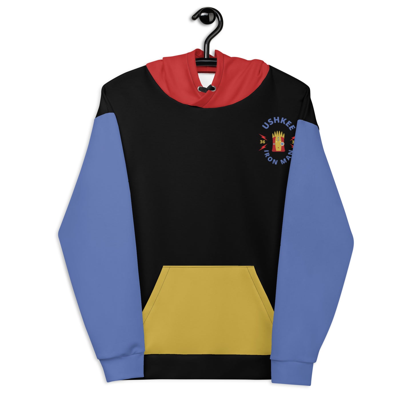 Black Ushkee Iron Man Hoodie 2.0