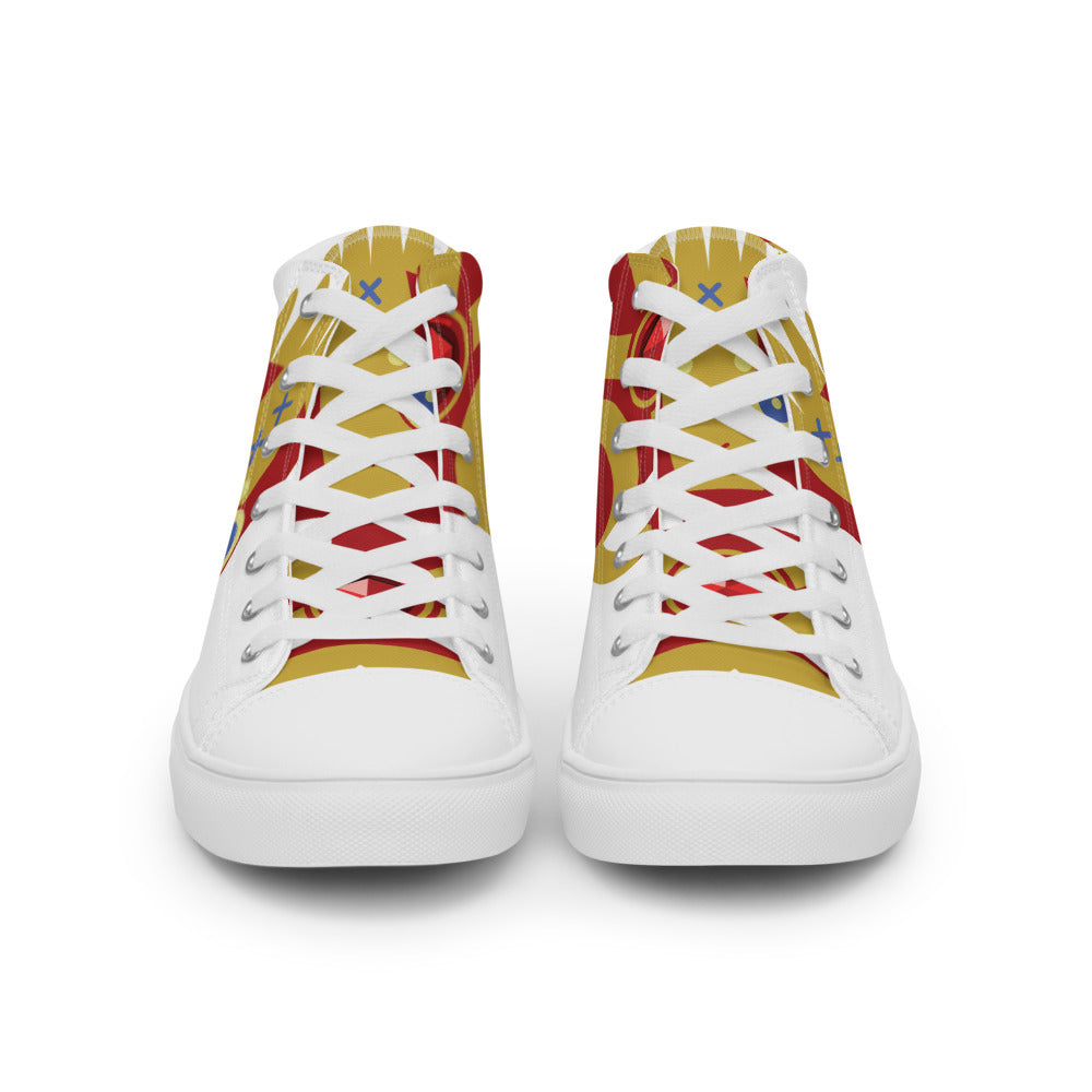 Ushkee Iron Man Men’s high top canvas shoes