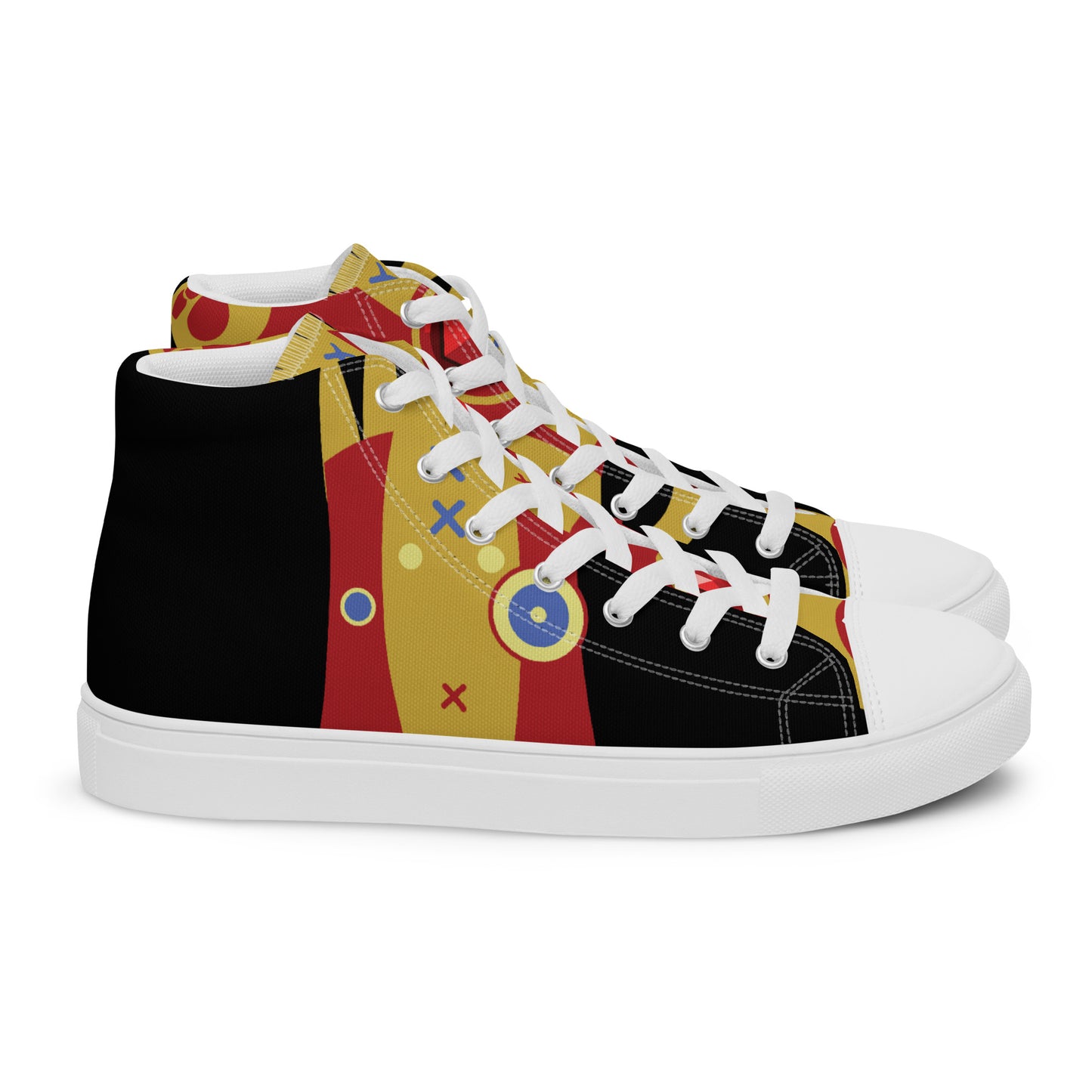 Ushkee Iron Man black Men’s high top canvas shoes