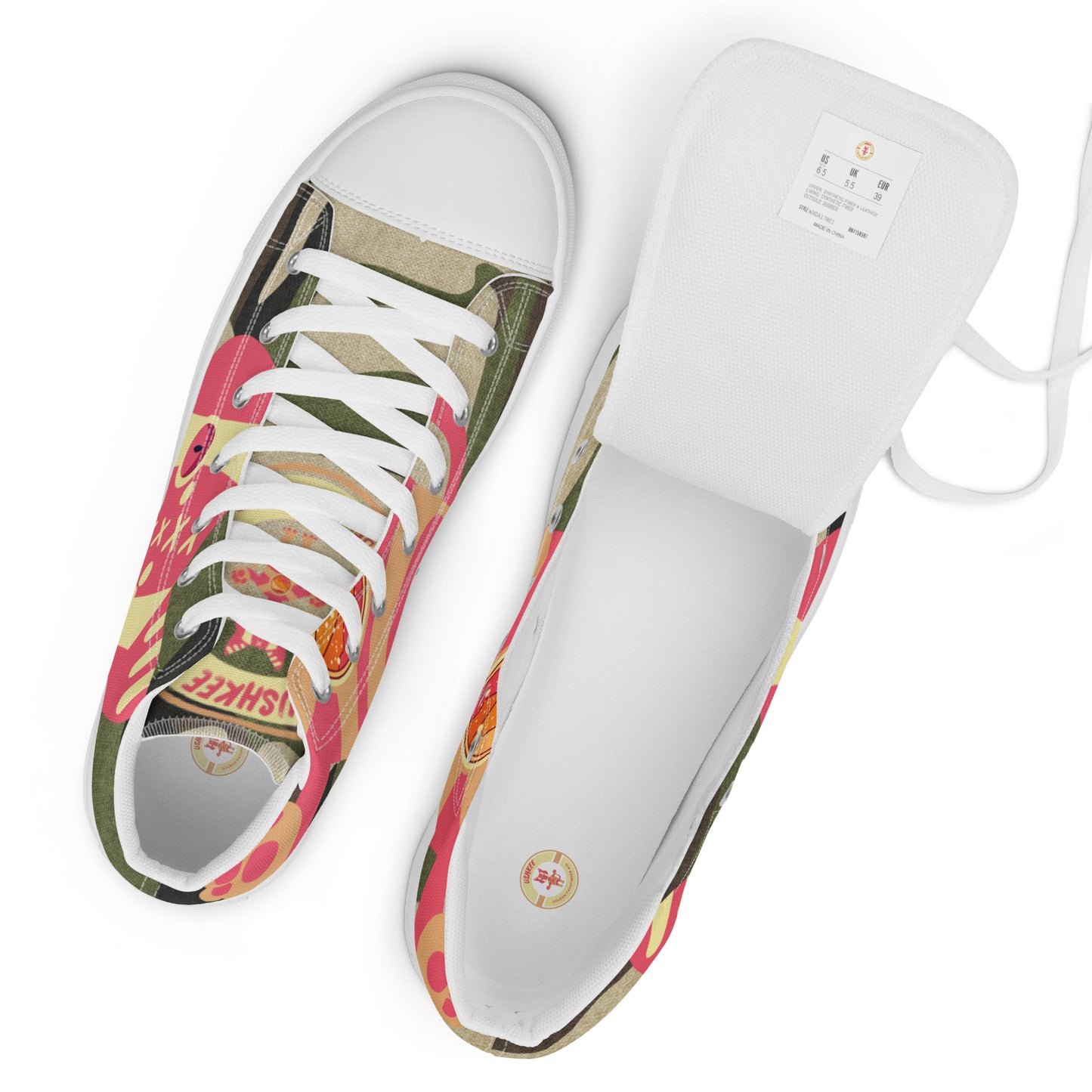 Ushkee Army Golden Pathfinder Women’s high top canvas shoes