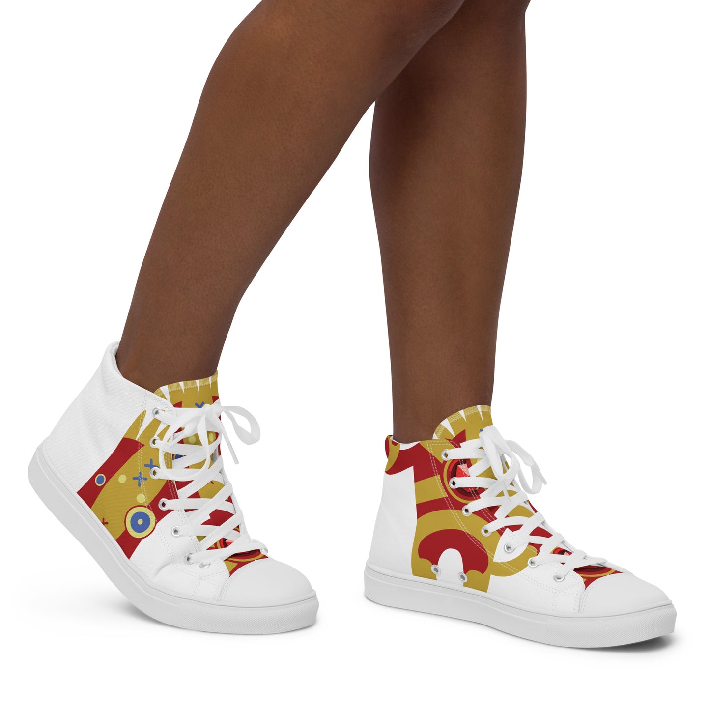 Ushkee Iron Man Women’s high top canvas shoes