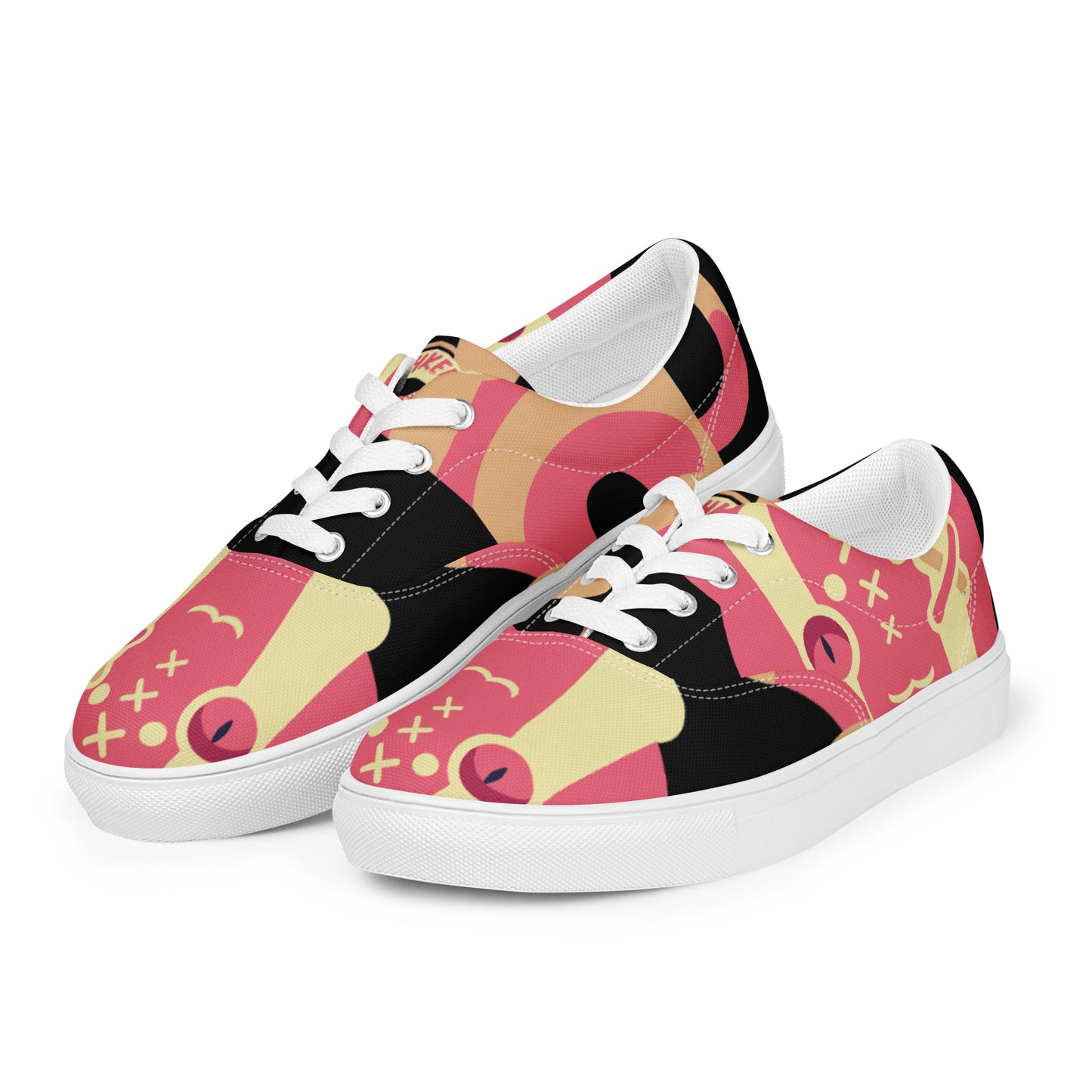 Ushkee Golden Pathfinder Women’s black lace-up canvas shoes