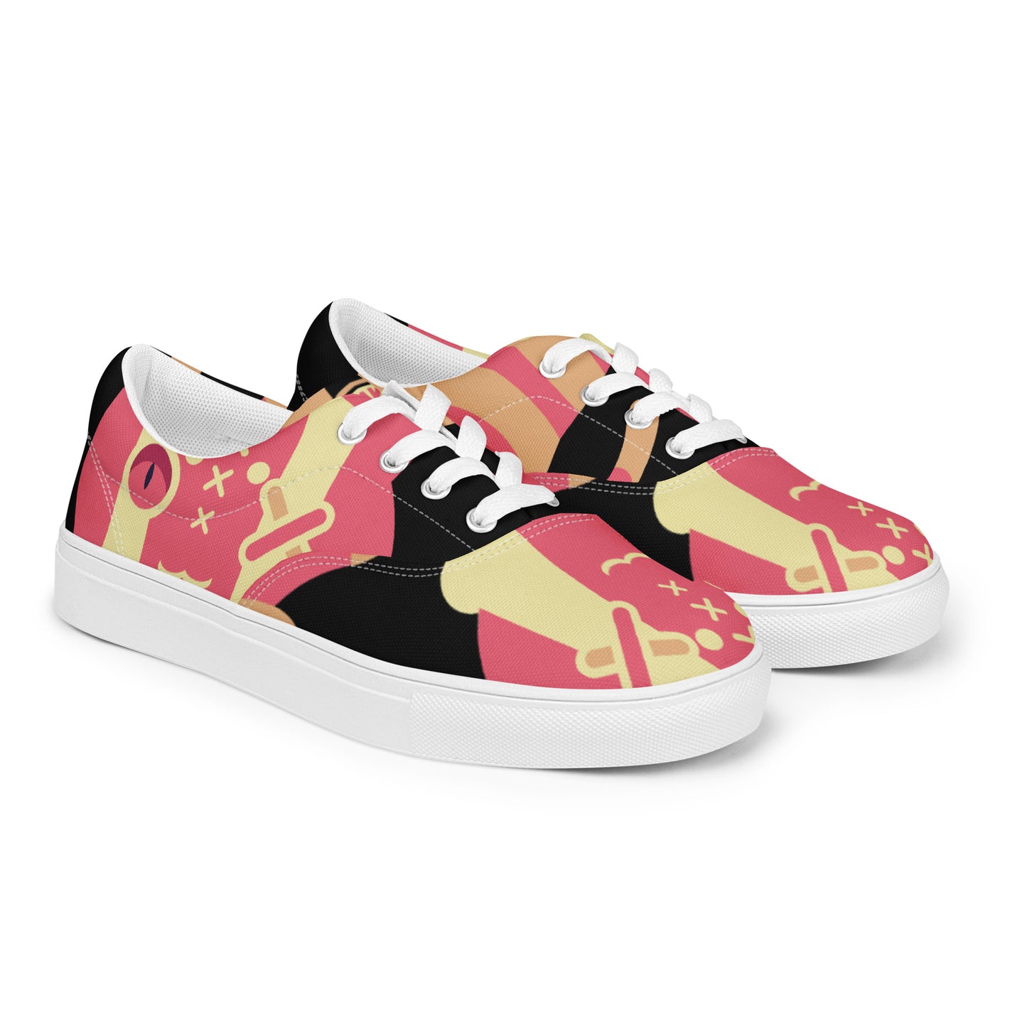 Ushkee Golden Pathfinder Women’s black lace-up canvas shoes