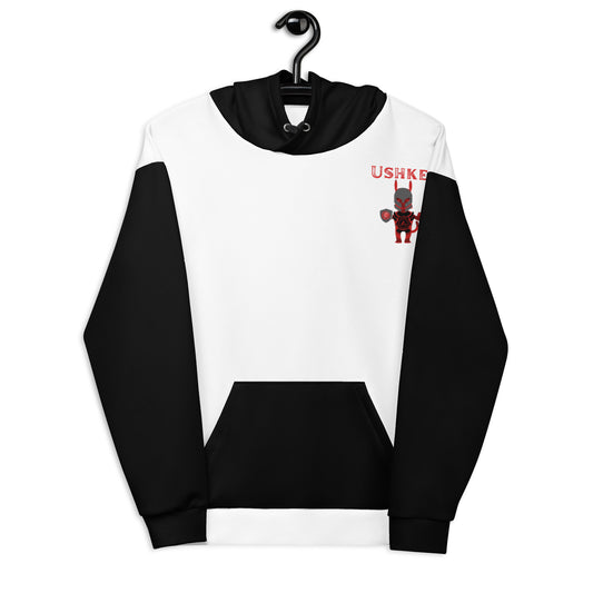 Black and white Ushkee Scout Arena Hoodie