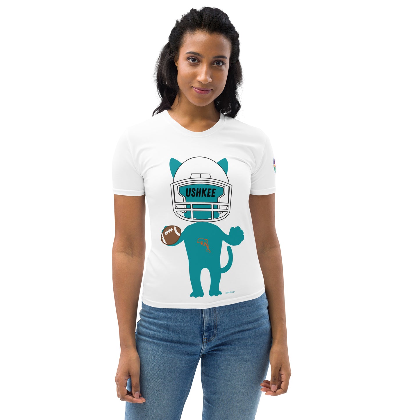 Women's Ushkee Miami Dolphin Theme T-shirt