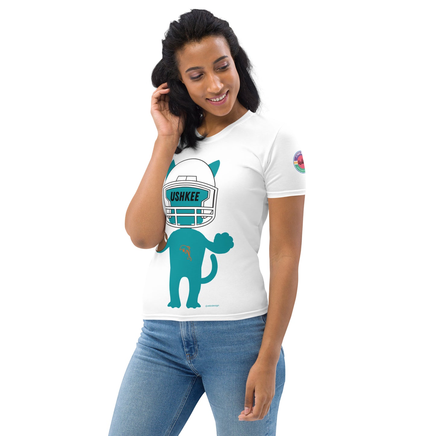 Women's Ushkee Miami Dolphin Theme T-shirt