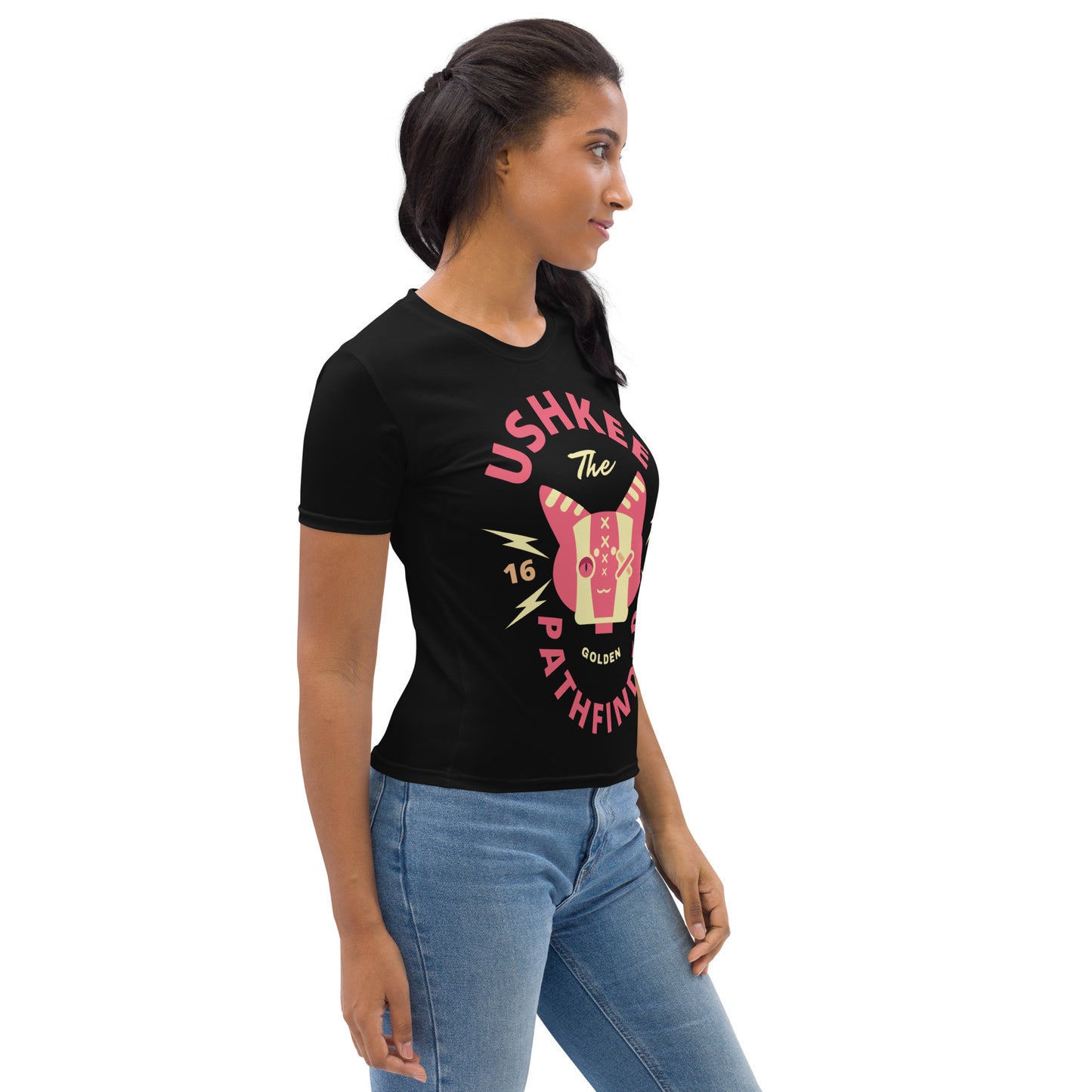 Women's Golden Pathfinder Black T-shirt