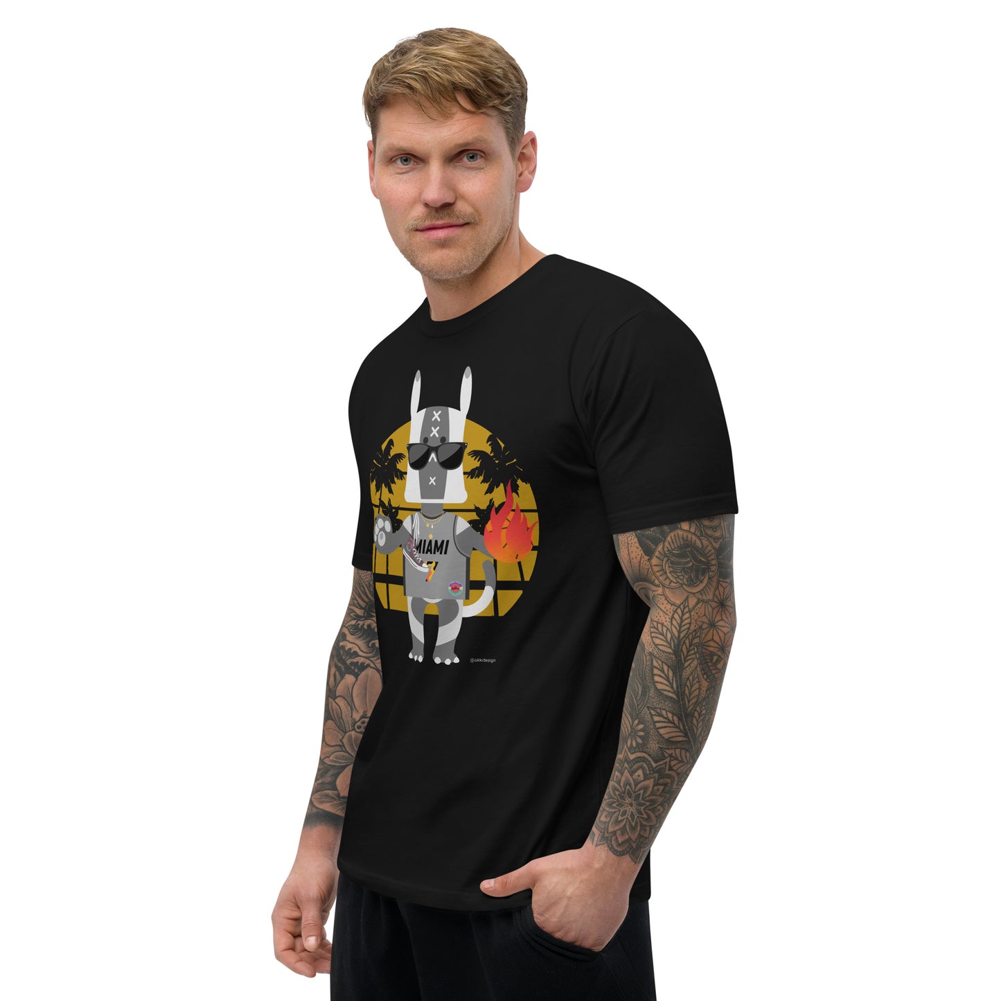 Men's fitted Ushkee albino Scout GBasketball T-shirt