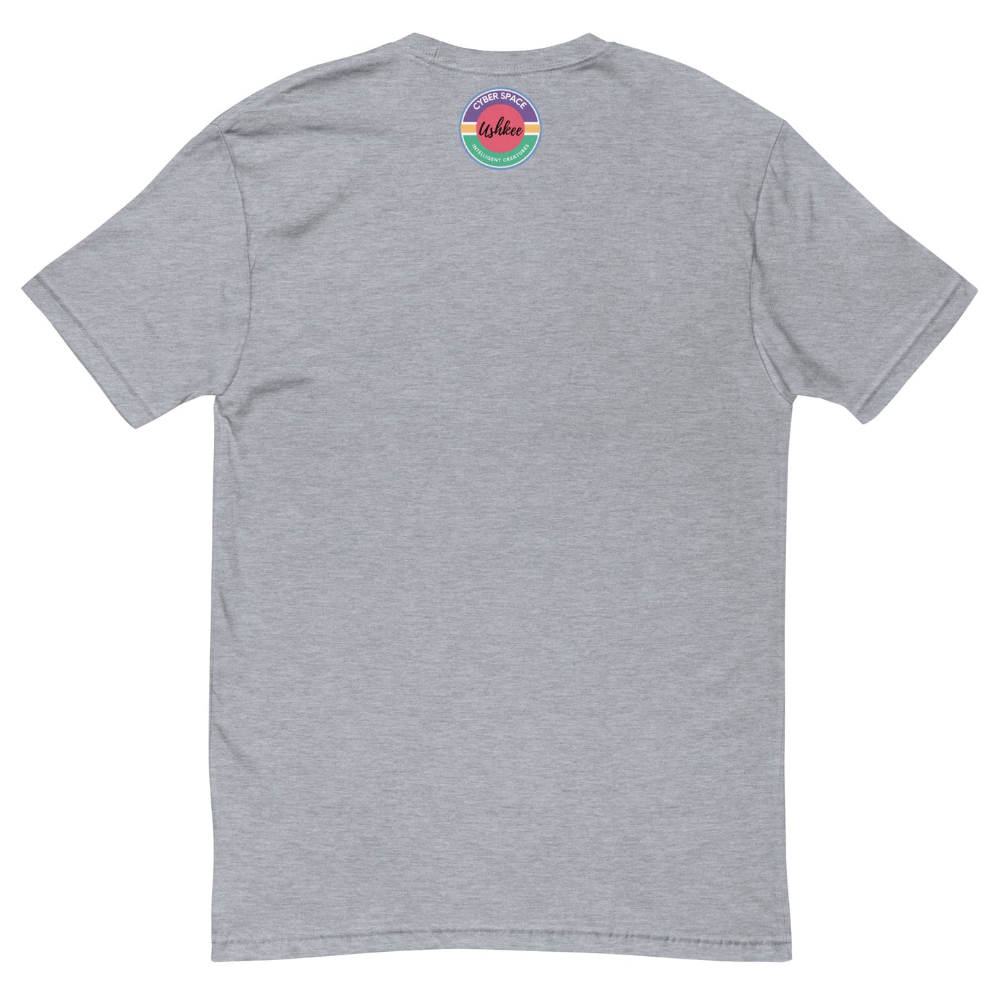 Men's fitted Ushkee Scout Grey Basketball T-shirt