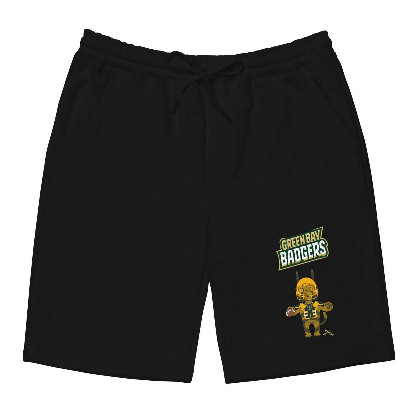 Green Bay Badgers F Men's fleece shorts