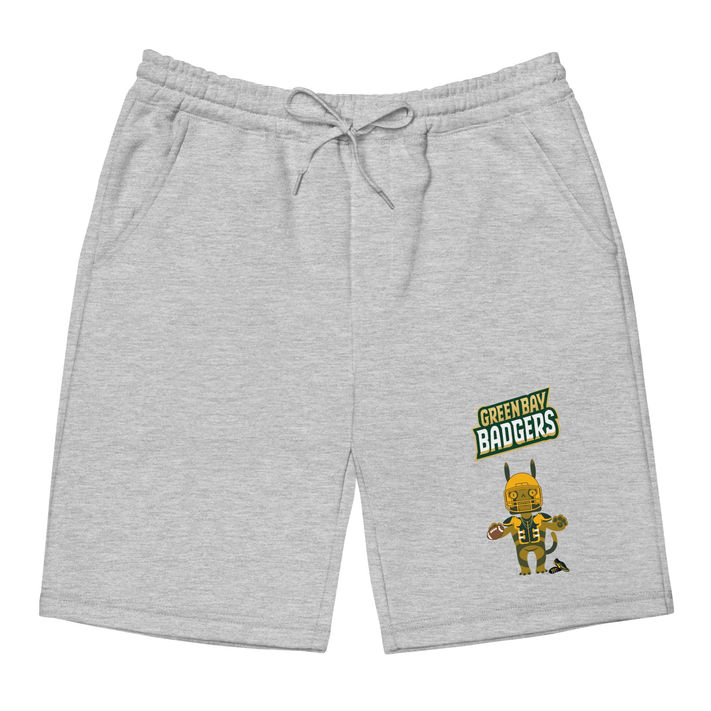 Green Bay Badgers F Men's fleece shorts