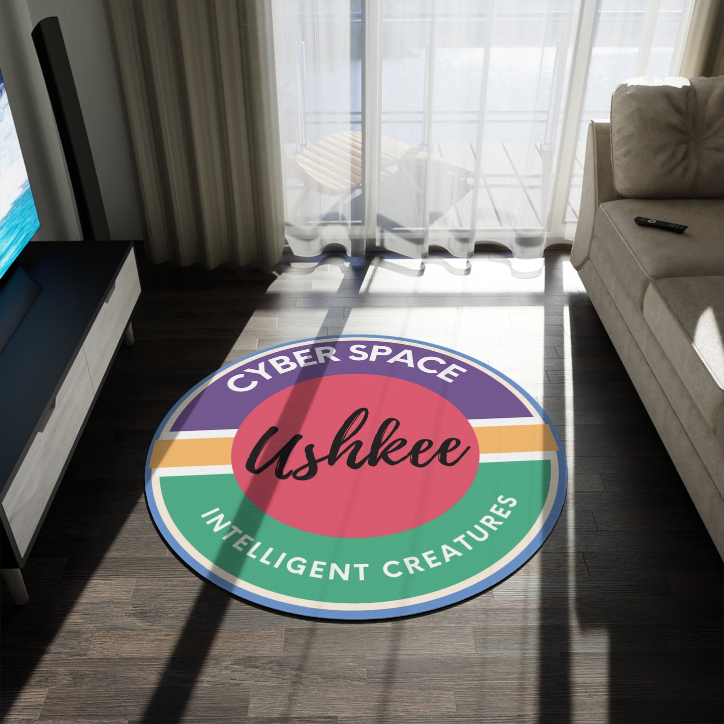 Ushkee logo Round Rug