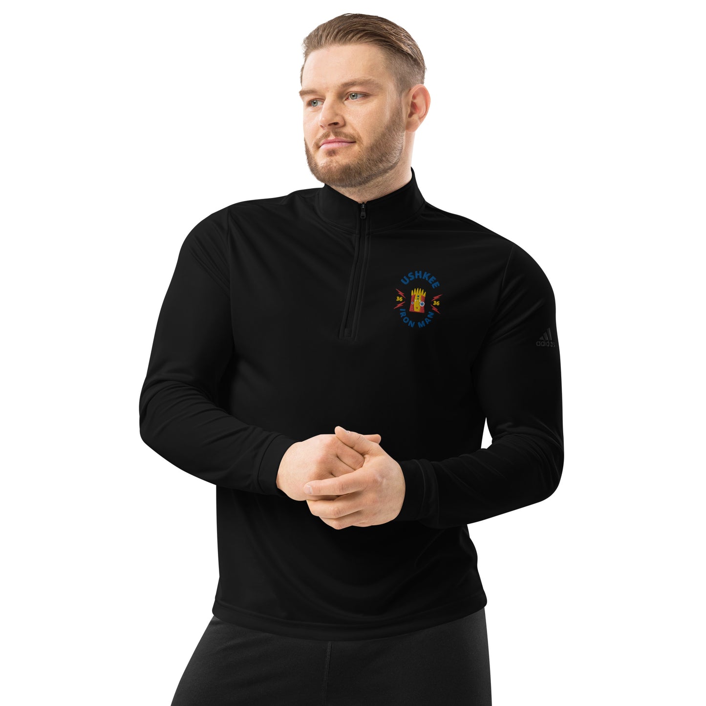 Ushkee Iron Man Adidas Quarter zip pullover