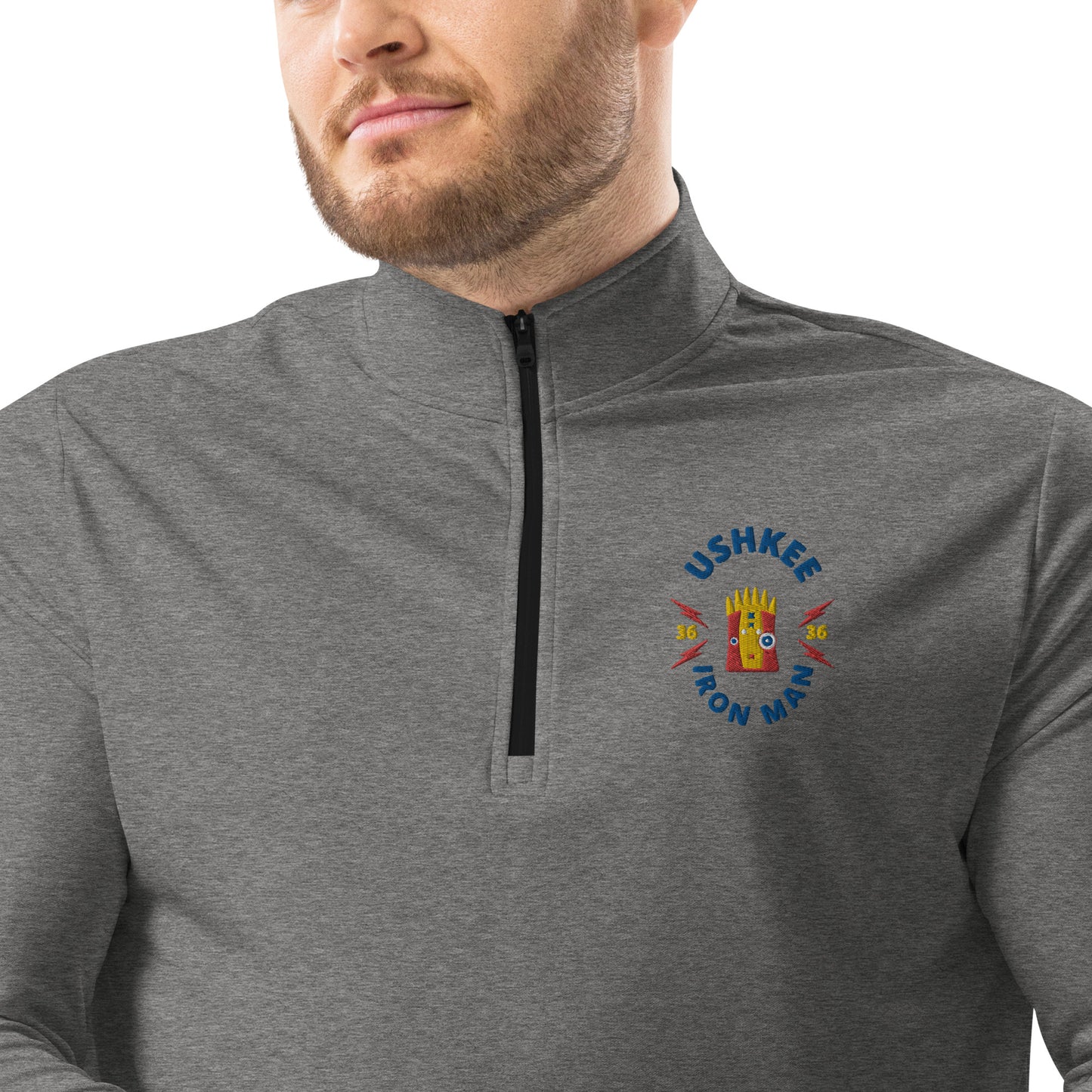 Ushkee Iron Man Adidas Quarter zip pullover