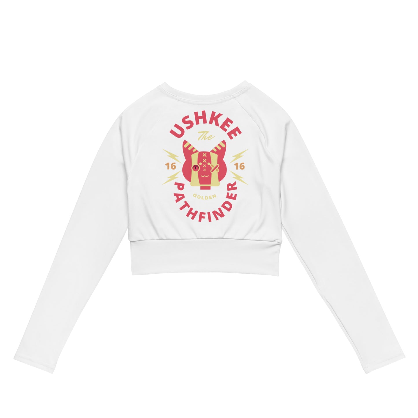 UshKee Golden Pathfinder long-sleeve crop top