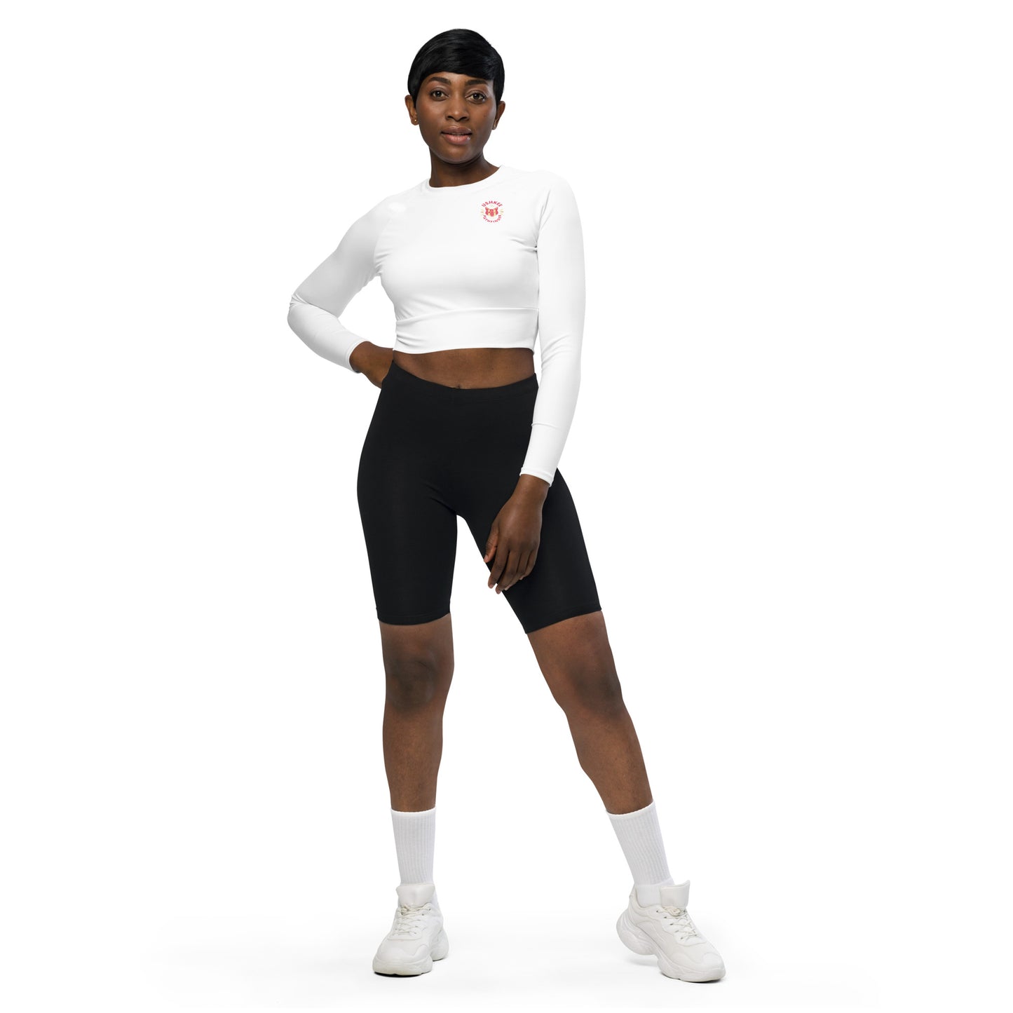 UshKee Golden Pathfinder long-sleeve crop top