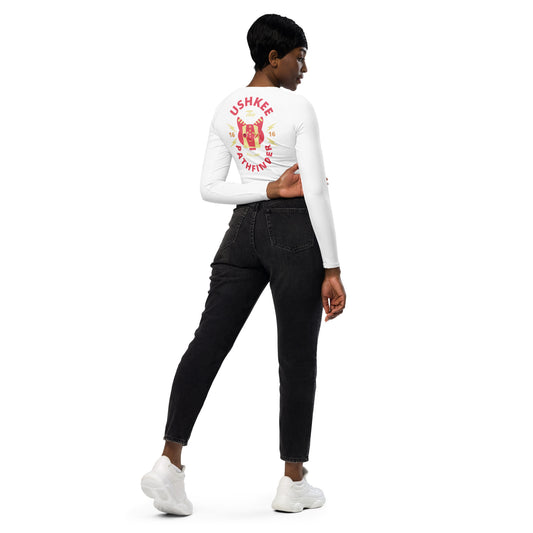 UshKee Golden Pathfinder long-sleeve crop top