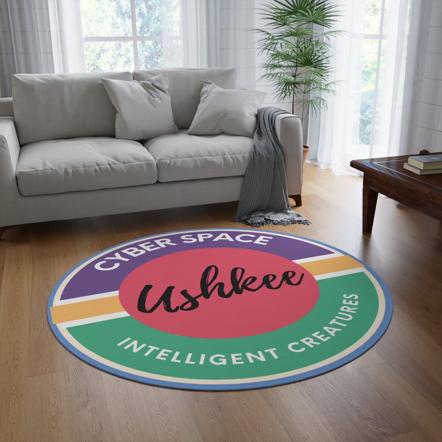 Ushkee logo Round Rug