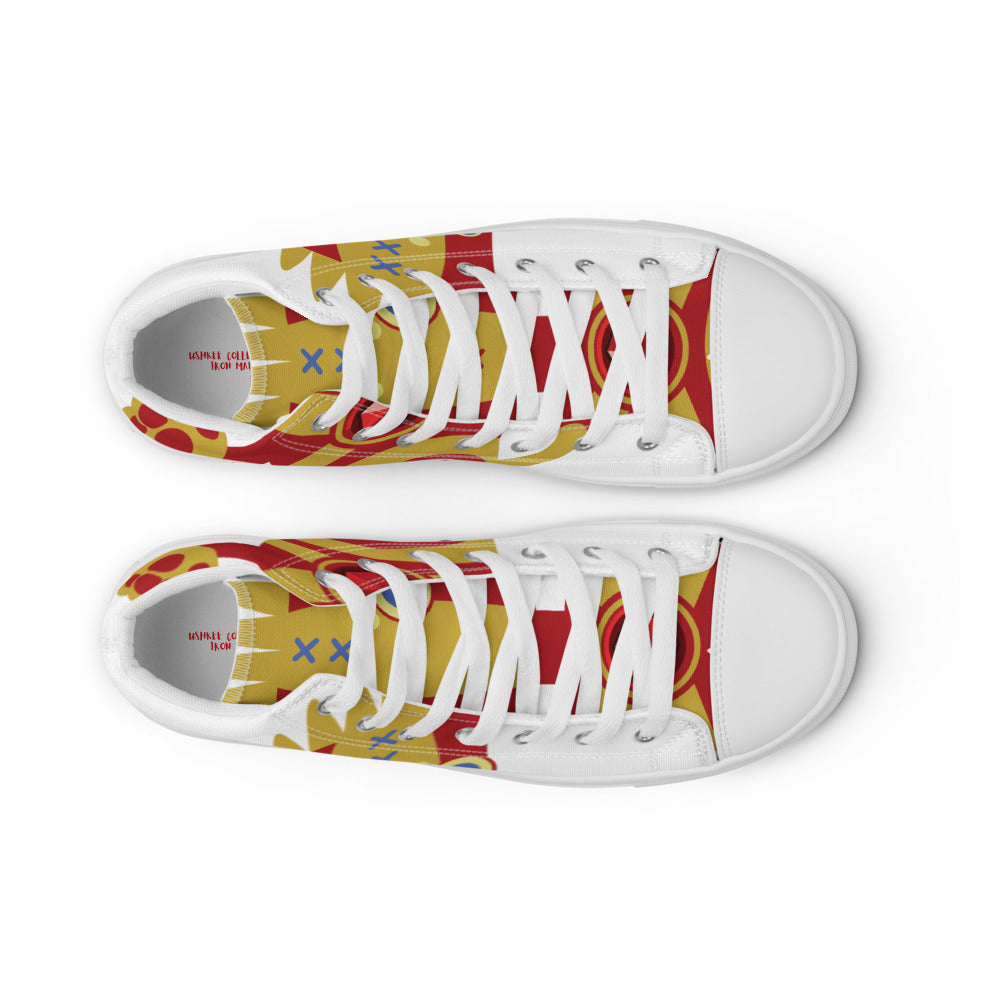 Ushkee Iron Man Men’s high top canvas shoes