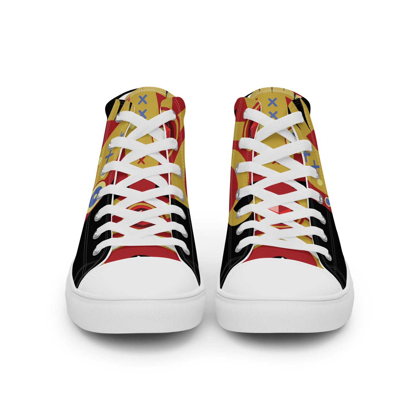 Ushkee Iron Man black Men’s high top canvas shoes