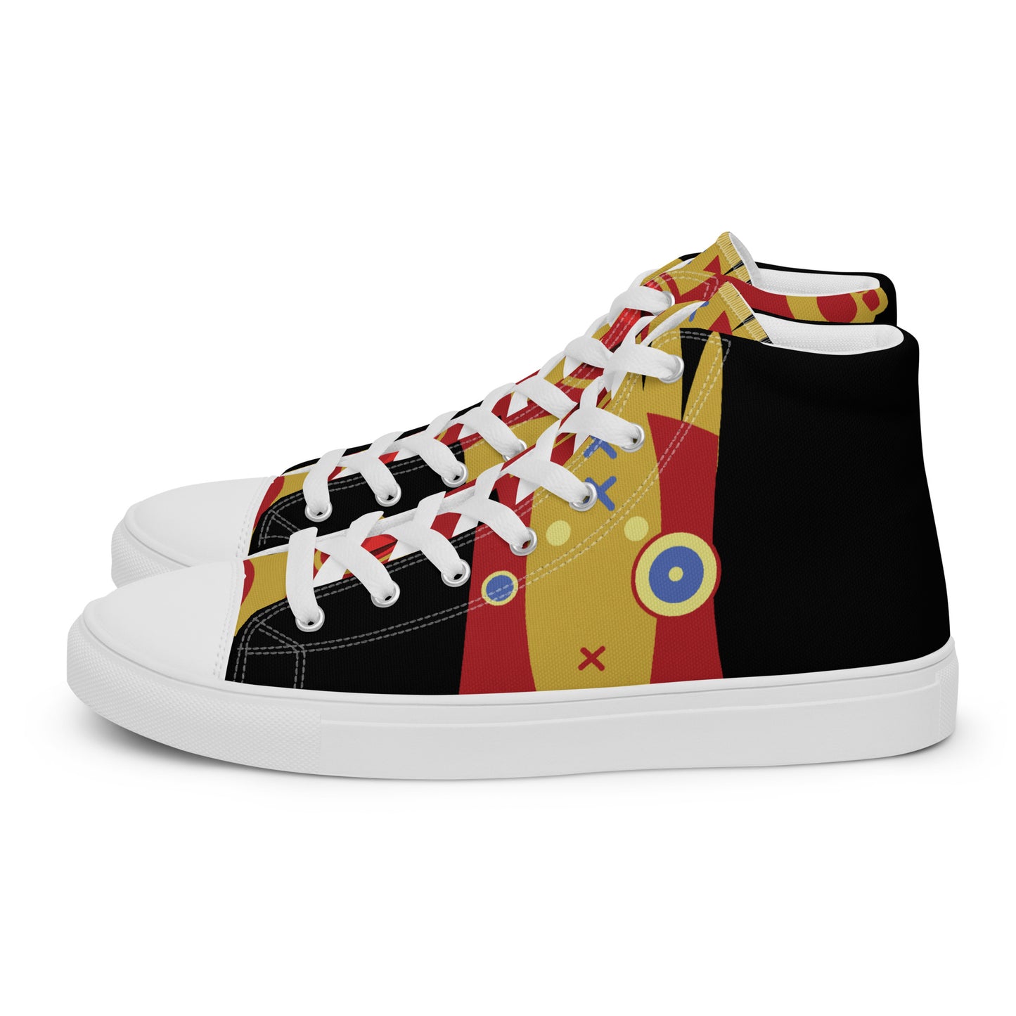 Ushkee Iron Man black Men’s high top canvas shoes