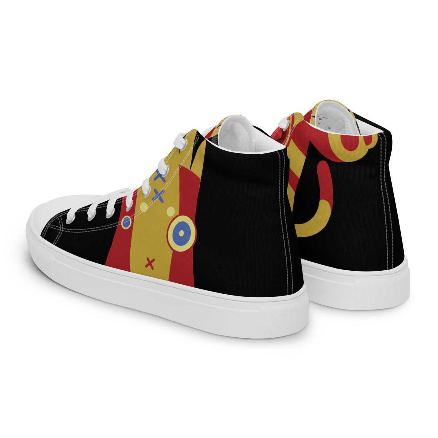 Ushkee Iron Man black Men’s high top canvas shoes