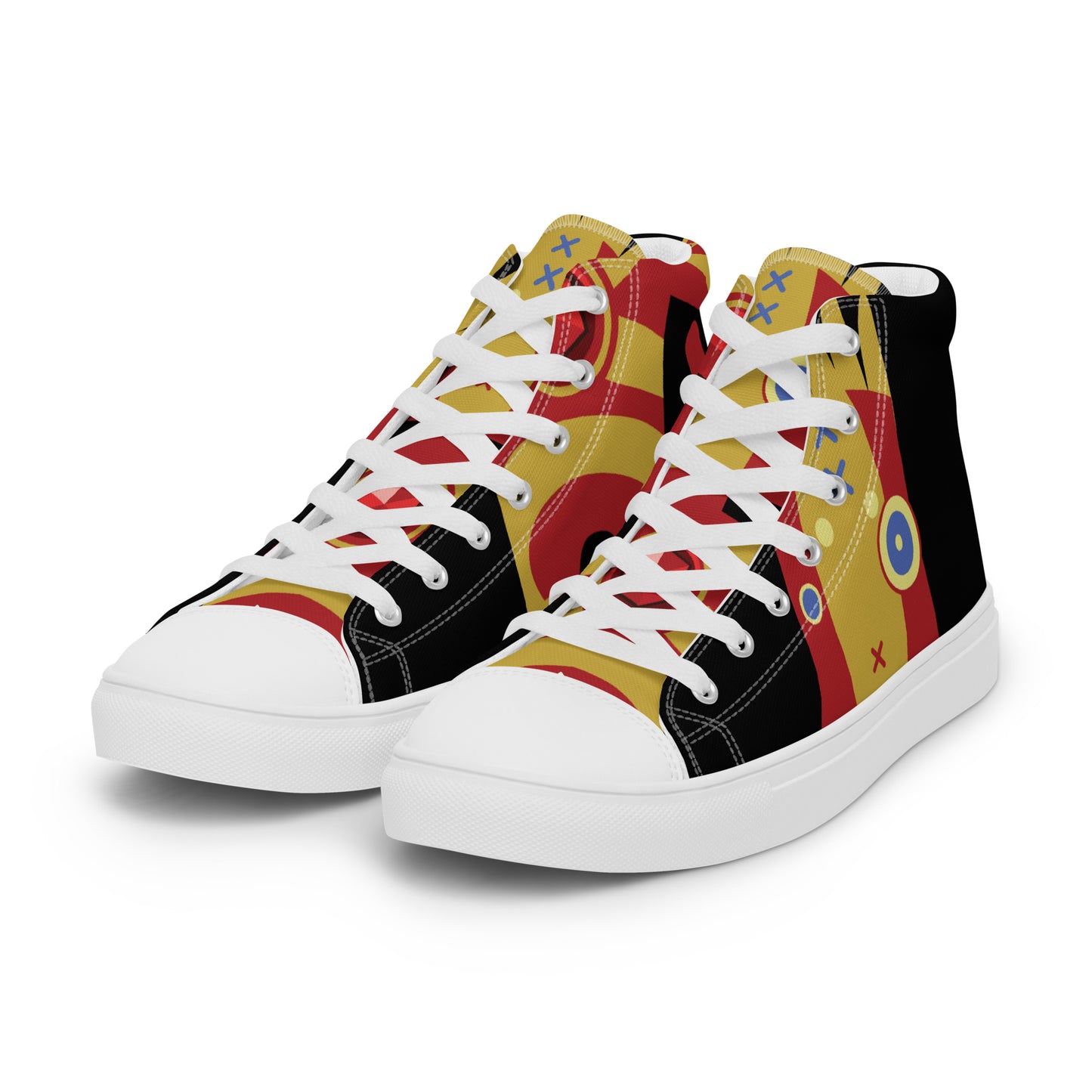 Ushkee Iron Man black Men’s high top canvas shoes