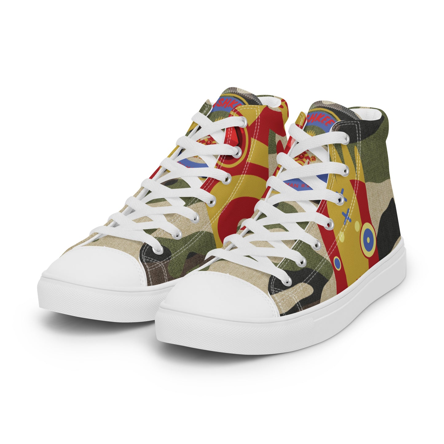 Ushkee Army Iron Man Men’s high top canvas shoes