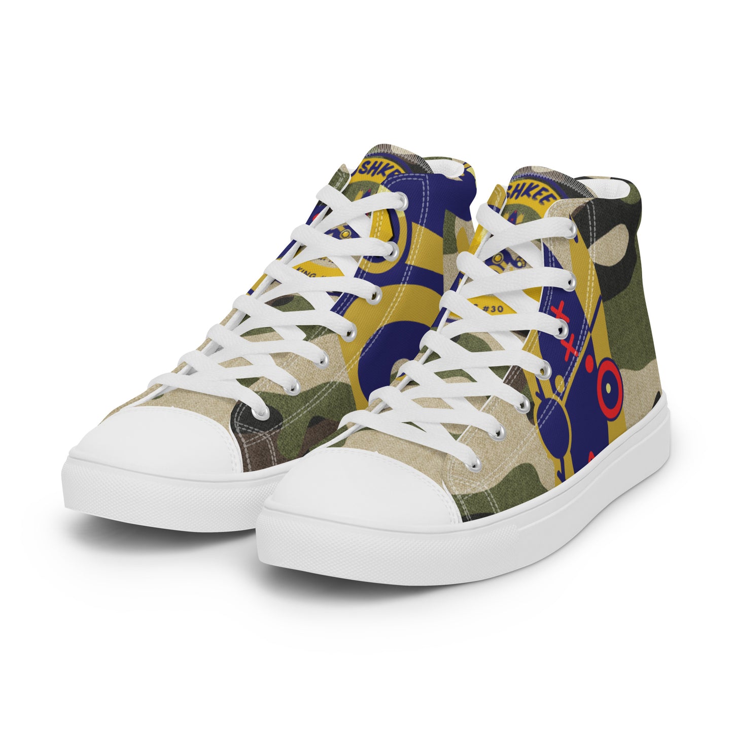 Ushkee Army King Men’s high top canvas shoes