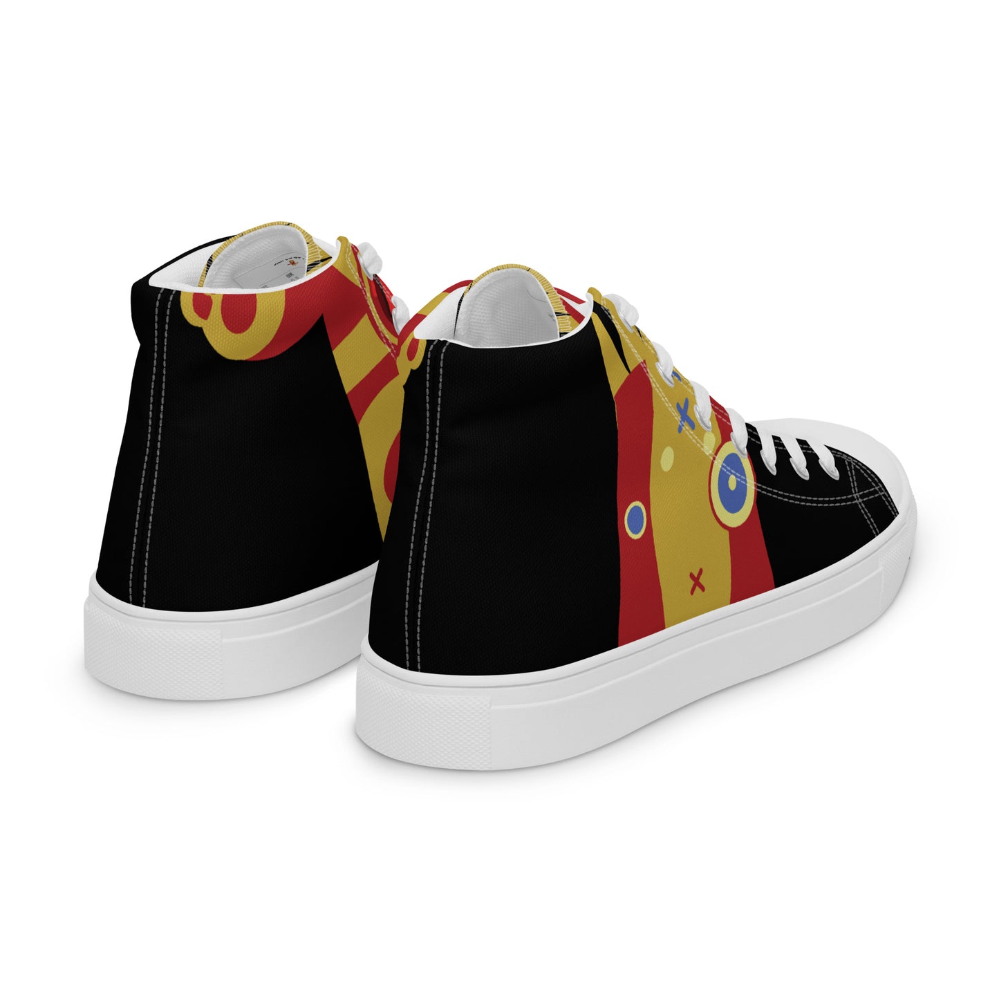 Ushkee Iron Man black Men’s high top canvas shoes