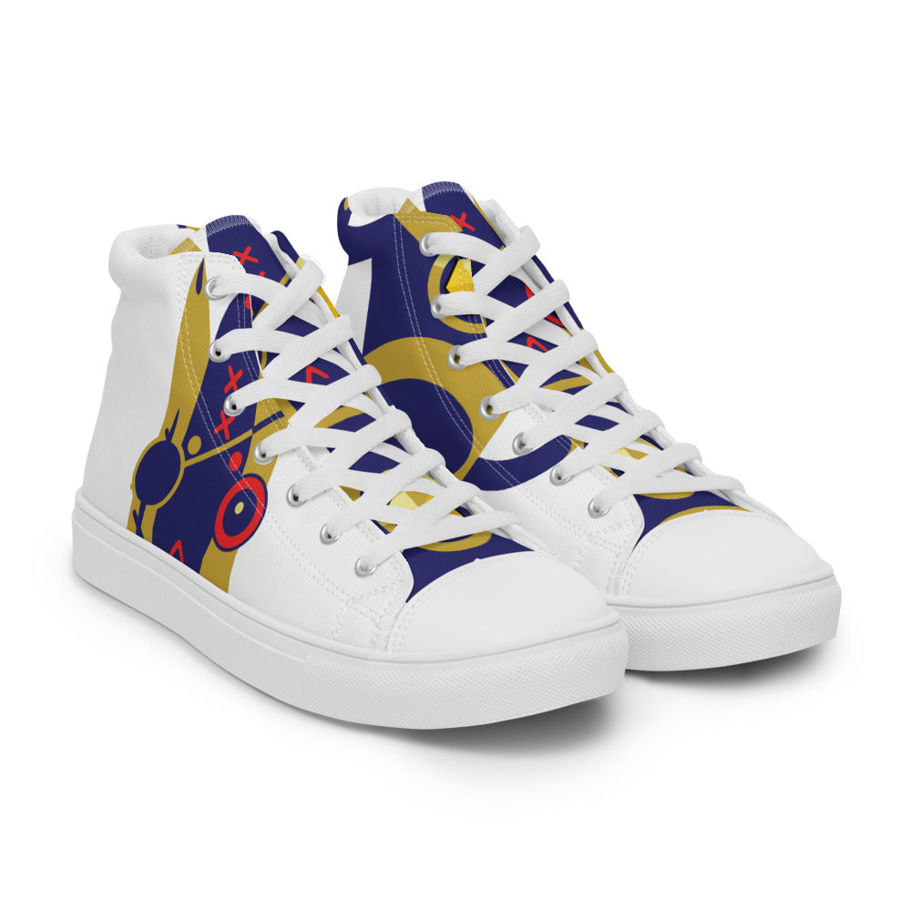 UshKee King #30 Men’s high top canvas shoes