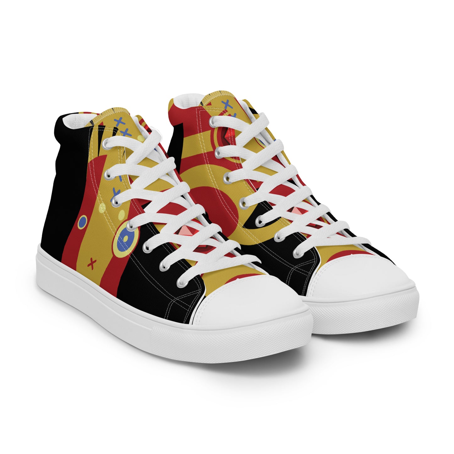 Ushkee Iron Man black Men’s high top canvas shoes