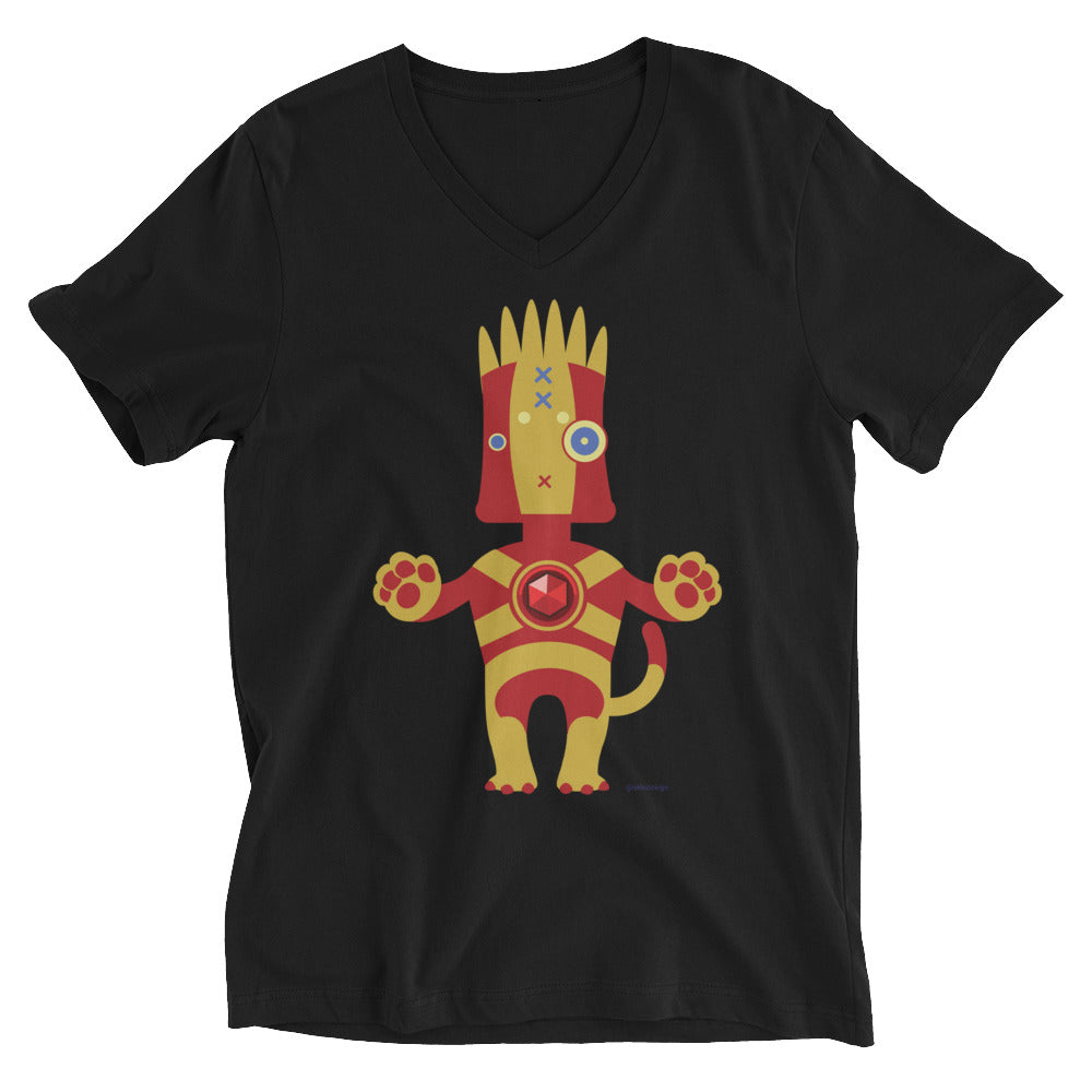 Ushkee Iron Man Unisex Short Sleeve V-Neck T-Shirt