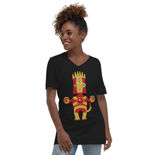 Ushkee Iron Man Unisex Short Sleeve V-Neck T-Shirt