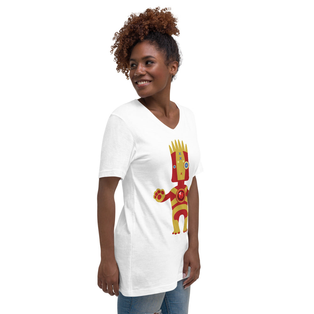 Ushkee Iron Man Unisex Short Sleeve V-Neck T-Shirt