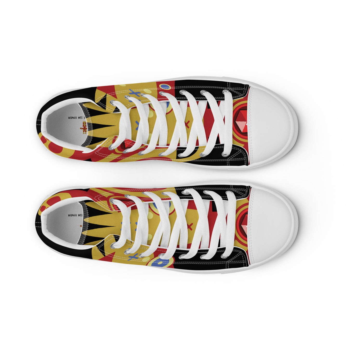 Ushkee Iron Man Black Women’s high top canvas shoes