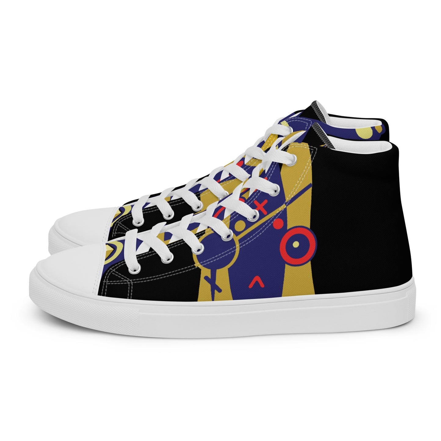 Ushkee King Women’s black high top canvas shoes