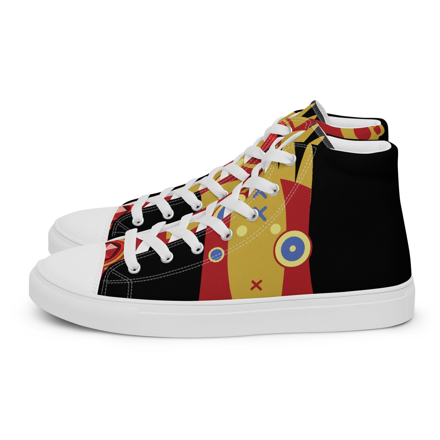 Ushkee Iron Man Black Women’s high top canvas shoes