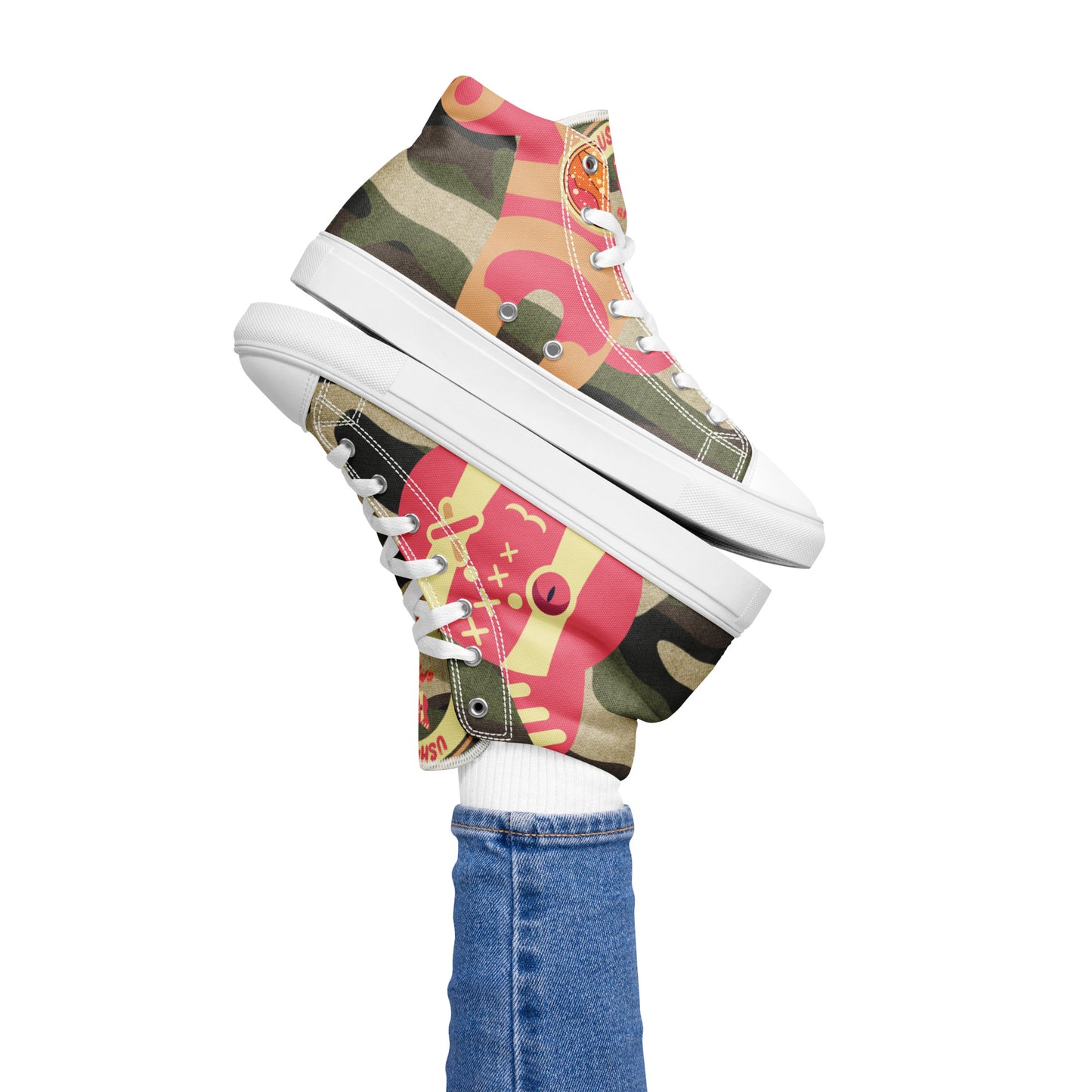 Ushkee Army Golden Pathfinder Women’s high top canvas shoes