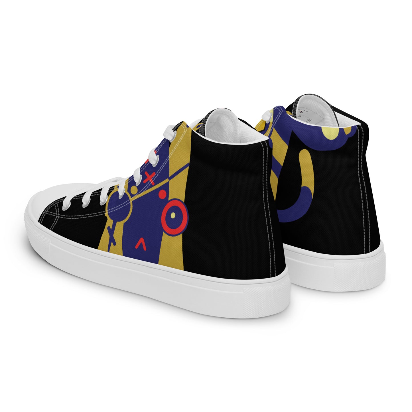 Ushkee King Women’s black high top canvas shoes