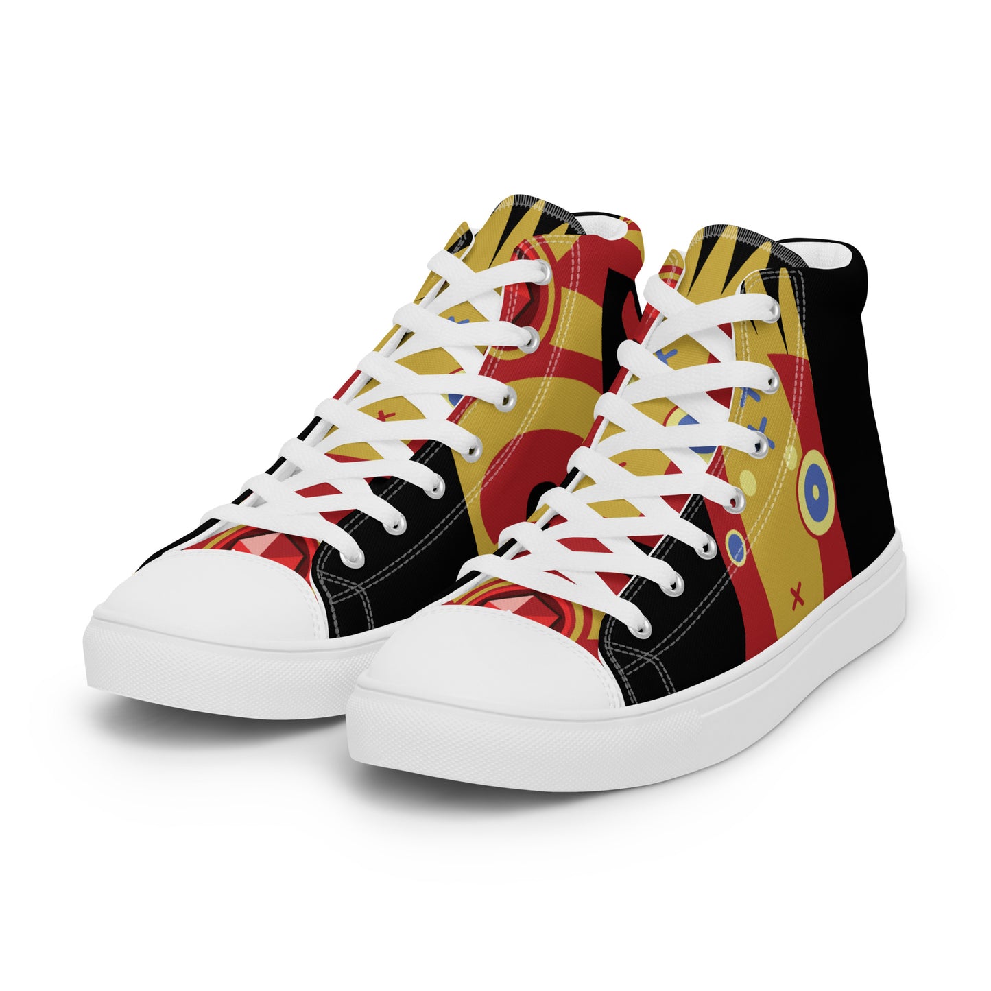 Ushkee Iron Man Black Women’s high top canvas shoes