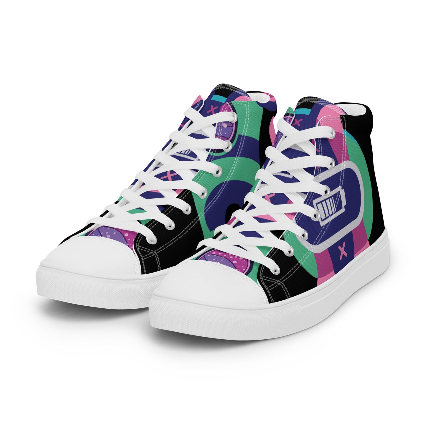 Ushkee Pilot 1 Women’s black high top canvas shoes