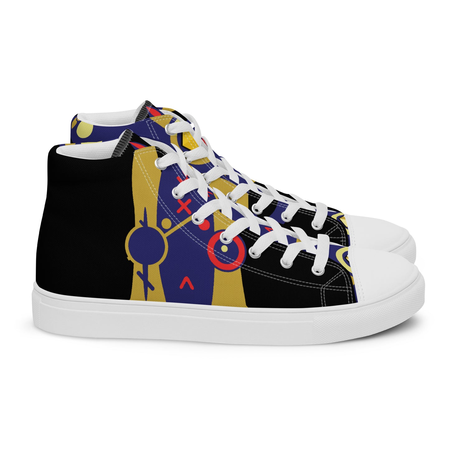 Ushkee King Women’s black high top canvas shoes