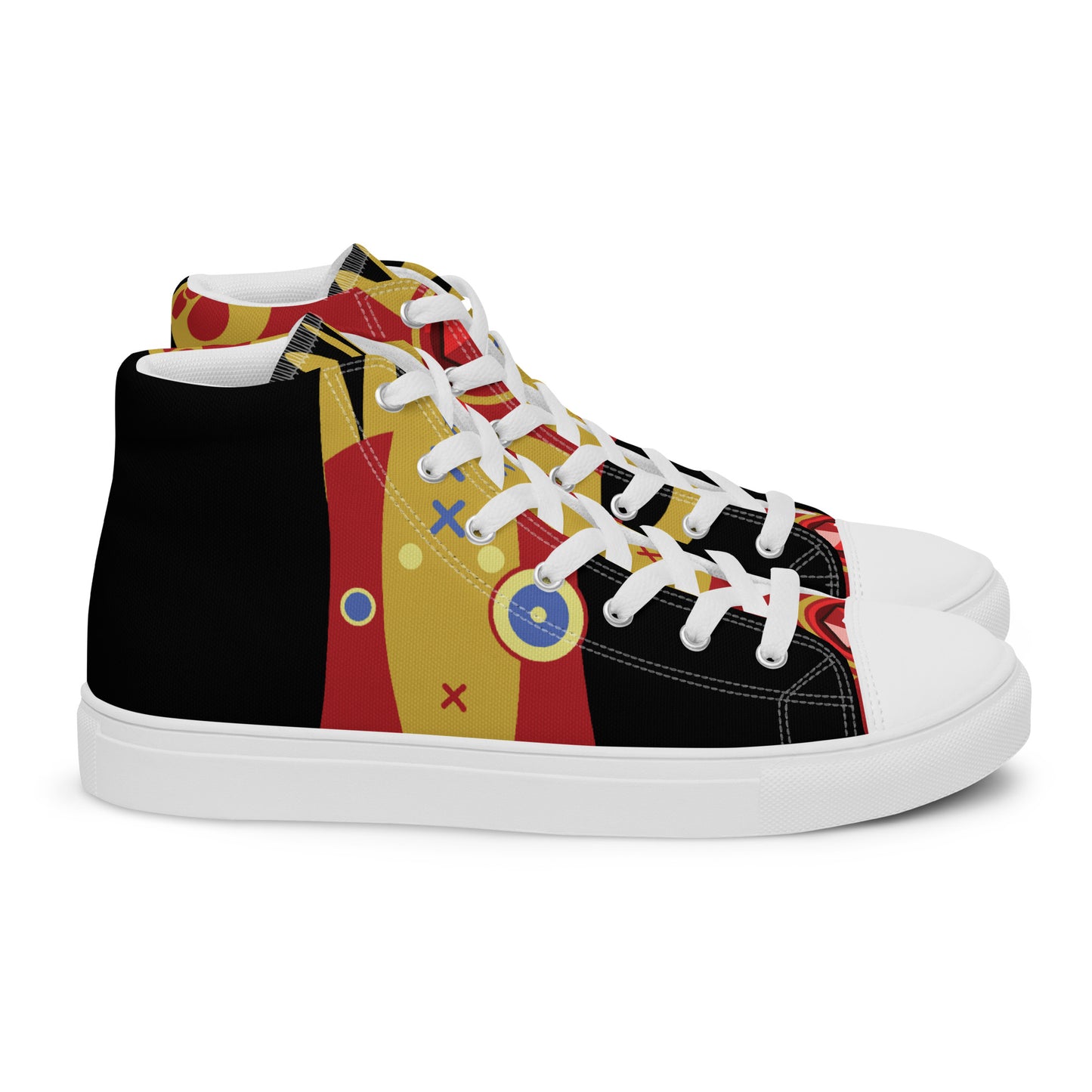 Ushkee Iron Man Black Women’s high top canvas shoes