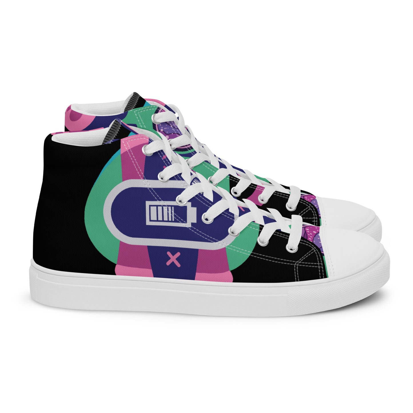 Ushkee Pilot 1 Women’s black high top canvas shoes