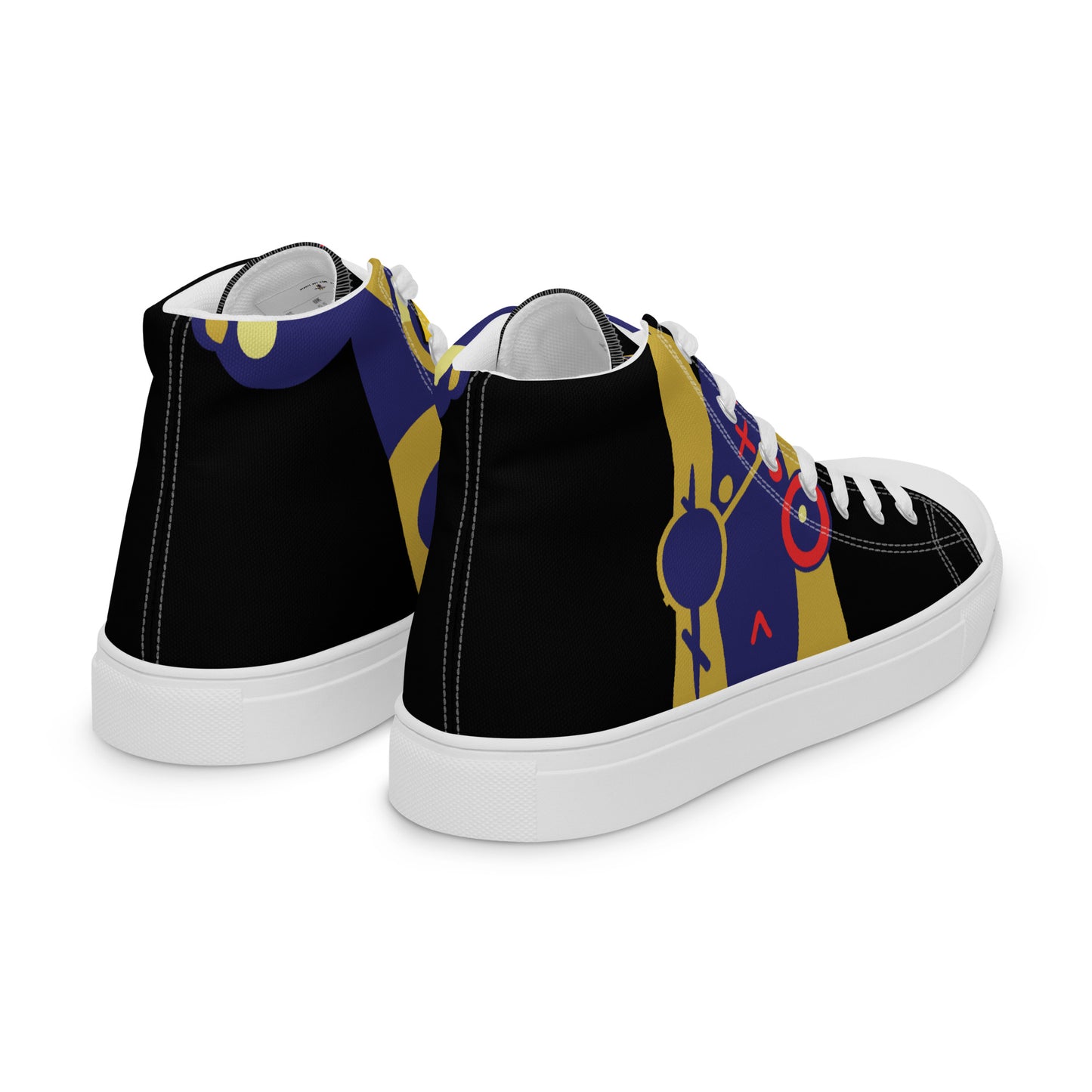 Ushkee King Women’s black high top canvas shoes