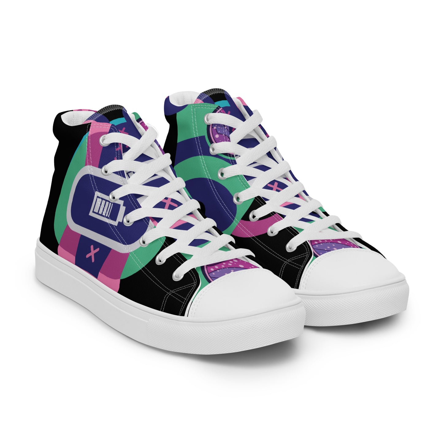 Ushkee Pilot 1 Women’s black high top canvas shoes